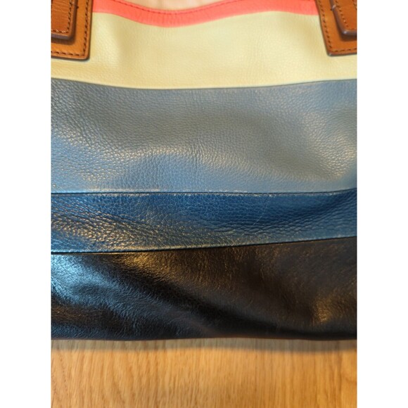 Fossil Emma Tote Shoulder Bag Multicolor Patchwork Leather Large - Picture 4 of 14